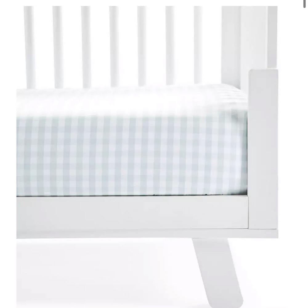 Serena & Lily Soft Blue and White Crib Sheet